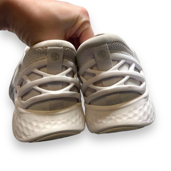 Kizik Athens Shoes Mens 8 Womens 9.5 White Knit Slip on Sneaker Hands Free - Picture 6 of 7